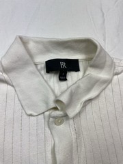 B&R Men’s Ribbed Knit Short Sleeve Collared Button-Up Shirt – Size S