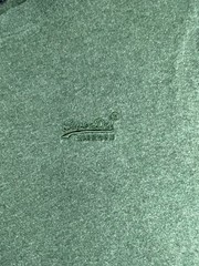 Superdry Men’s Vintage Logo Embroidered Crew Neck T-Shirt Green Marl Size XL