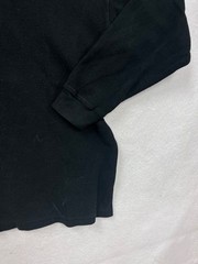 Sada Black Long Sleeve Crewneck Waffle Knit Shirt 4X #45A
