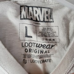 Marvel Thanos Shirt Mens Large Loot Crate Exclusive Beige Tee Infinity War