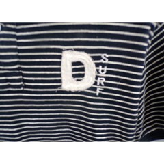 Ditch Plains Men’s Navy/White Striped Henley – XL