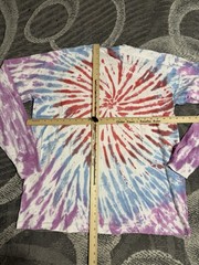 Dumbgood X Beetlejuice Mens Tie Dye Long Sleeve Shirt Maitlands Movie XL