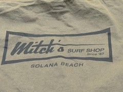 Mitch’s Surf Shop – Solana Beach, California – Olive Green T-Shirt – XS