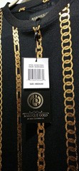 Baroque Gold By Drill Clothing Co T-Shirt Mens Sz M Black Gold Chain Design NWT