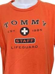 Vintage Y2k Tommy Hilfiger Tommy Lifeguard Beach 90s Summer Orange T Shirt