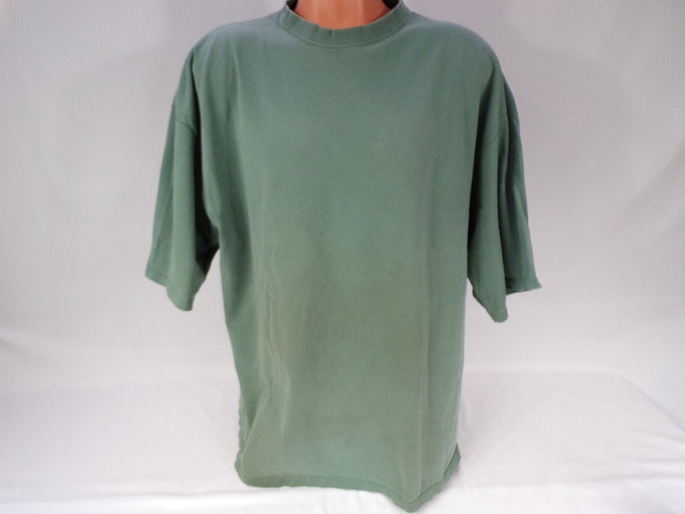 USA Vintage PLUMA Heavyweight 100% Cotton T Shirt Men’s XXL Olive Green E25