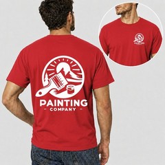 Mens Unisex Work T Shirt Custom Personalised Trade Logo Painter Plumber Mechanic