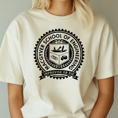 MacGyver School of Engineering T-shirt, Funny Retro TV Tee, Gift for Fans