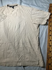 Vtg Rocawear Shirt Mens XXL 2XL Beige Graphic Print Tee Rap Crest Logo 90s Y2k