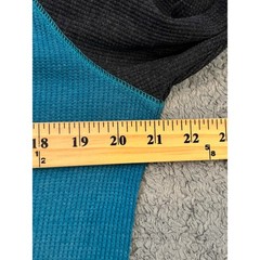 American Eagle Mens Medium Teal Blue Raglan Waffle Knit Henley Thermal Shirt