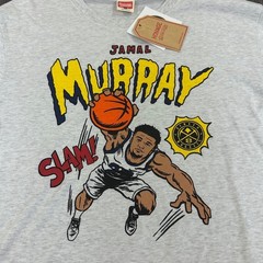 Homage Jamal Murray Denver Nuggets Slam Graphic T-Shirt Mens Large Gray NBPA