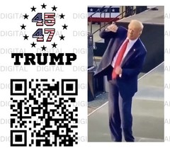 Funny Trump Inspired President Dance QR Code Custom T-Shirt Unisex Size S-3XL