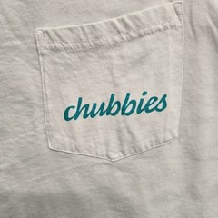 Chubbies Mens White “Sky’s Out Thigh’s Out” Graphic Tank Top Large Tropical