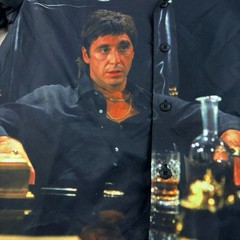Scarface Tony Montana 1983 Shirt Men S Black Movie Graphic Camp Collar