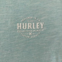 Hurley Nike Dri-FIT Mens Graphic T-Shirt Aqua Blue Heather Short Sleeve Large