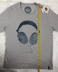 DJ Studio Headphones Design Men’s Gray 100%Cotton NWT Seze XXL