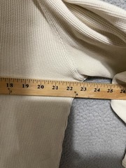 Essentials Fear Of God Waffle-Knit Mens Medium Shirt Henley Long sleeve Beige