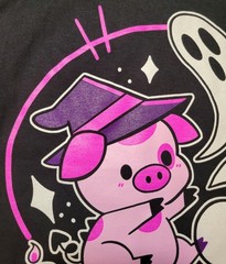 Hazbin Hotel Halloween Witch Fat Nuggets XL Black Shirt Defects Vivziepop