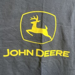 John Deere Logo T-Shirt Mens XL Short Sleeve Black NEW