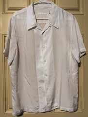 Helmut Lang Men’s Shirt Minimalist Country Club Cupro Vegan Silk Breathable Med.