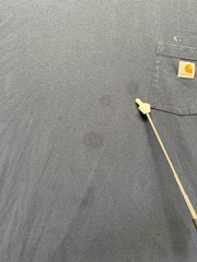 Carhartt Original Fit Shirt Men 4XL Navy Blue Graphic Print Spellout Logo Rugged