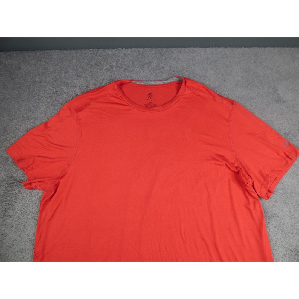 Champion Duo Dry Mens XXL Red Short Sleeve Performance T-Shirt Crewneck Active