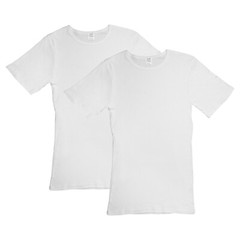 Mens Crew-neck short sleeve undershirt,100% cotton, Jack&Jill, white