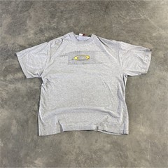 Oakley software Mens Gray Logo Graphic Crew Neck Short Sleeve T-Shirt XL Cotton