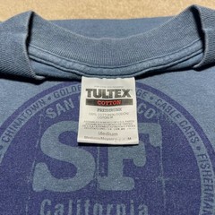 Vintage Tultex San Francisco SF California T Shirt Mens Medium Blue Gray Y2K