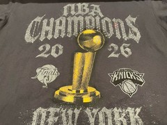 Nike NBA Champions New York Knicks 2026 Crystal Rhinestone Tshirt Black Sz XL
