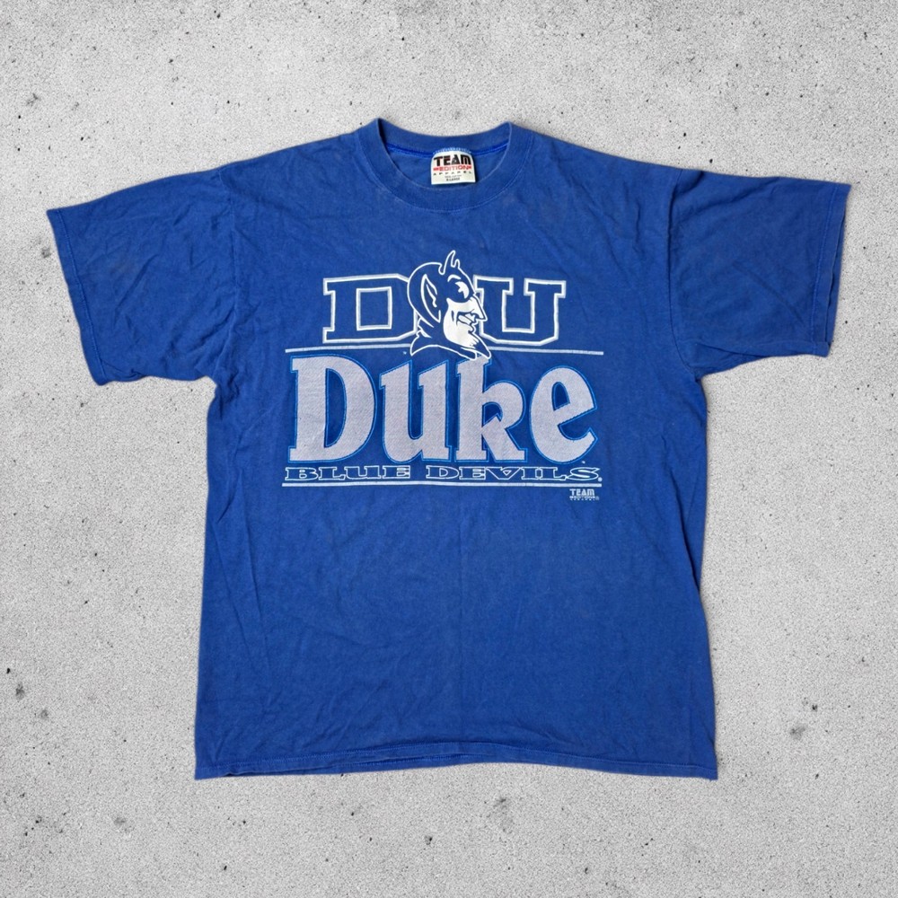 Vintage 1990s Mens XL Duke University Blue Devils Tee Shirt NCAA Team Apparel
