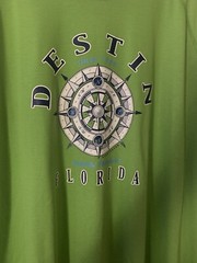 Destin Screen Printed T Shirt Green 3X Anvil Brand Double Stitched
