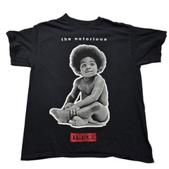 Notorious B.I.G. Shirt Mens Large Black Baby Album Cover Graphic Tee Hip Hop