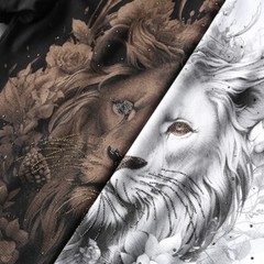 New Fashion Lion Rhinestone Summer Short Sleeve Luxury Men Cotton Trend T-Shirt