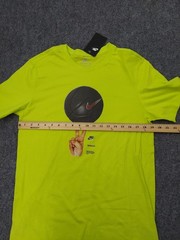 Nike Legacy Cyber Tee Mens Medium Graphic Print Volt Crew Neck Short Sleeve