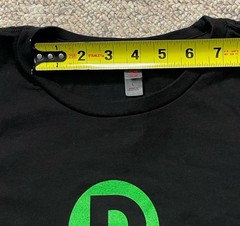 Dewey’s Pizza Women’s Black T Shirt Staff Tee Dew More Sz L (fits smaller)