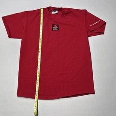 Vintage 90s PlayStation Promo T-Shirt Red Sony SCEA Employee Lee Single Stitch M