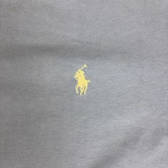 Polo Ralph Lauren Shirt Mens L Blue Tagless Crewneck Slim Fit Logo Jersey Tee