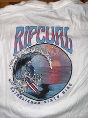 Rip Curl Skeleton Surfing Standard Fit T-shirt XL Logo Surf Skate