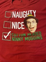Elf the Movie Cotton Headed Ninny Muggins Christmas Shirt Unisex Fit Mens XLarge