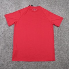Under Armour Shirt Mens Medium Red Heat Gear Activewear Performance Gym Stretch