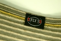 FLY3 Men’s SPORTY Short Sleeve LINEN COTTON Stripes GREY BEIGE T-SHIRT S/S 2019
