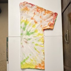 Multicolor Short Sleeve Tye Dye T-Shirt Size Large Unisex