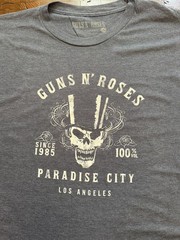 2 shirts for $8 Guns N’ Roses Paradise City T-shirt BLUE/GRAY TEE size 4XL