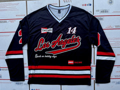 VTG 90’s Romwe Los Angeles #23 CHICAGO Sports Racing Hockey Jersey L/S T-Shirt L