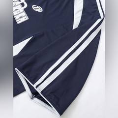 AELFRIC EDEN Contrast Color Stripe Soccer Jersey, Size Medium NWT Blue White