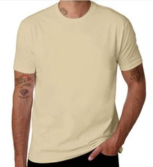 Solid color crew neck casual T-shirt-100% cotton, unisex.