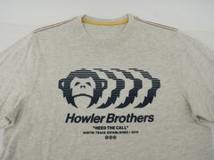New! Howler Bros Mono Mirage Cotton Blend Tee Shirt Men’s Medium Heather Grey