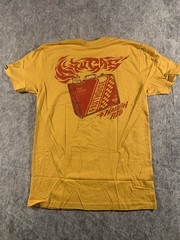 NWT Fasthouse Mixin’ Antique Gold T-Shirt “High Octane Gas & Haulin Ass” NEW