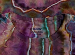 Handmade Ice Tie Dye T-Shirt XL Mens Womens Soft Cotton Blue Violet Geode